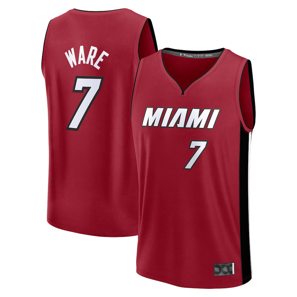 tuec M.Heat #7 Kel'el Ware Red Fast Break Player Jerseys - Statement Edition