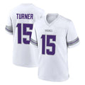 Tuec MN.Vikings #15 Dallas Turner Player White Alternate Home Game Stitched Jerseys