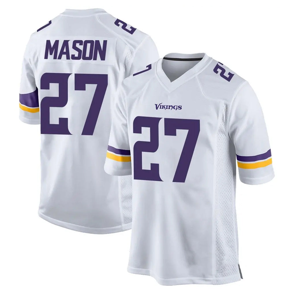 Tuec MN.Vikings #27 Jordan Mason Player White Home Game Stitched Jerseys