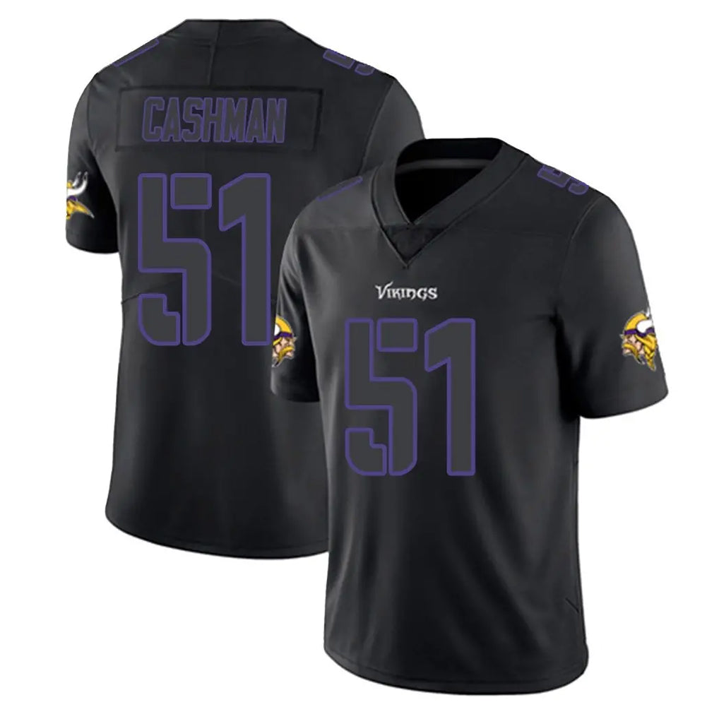 Tuec MN.Vikings #51 Blake Cashman Player Black Impact LImited Home Game Stitched Jerseys