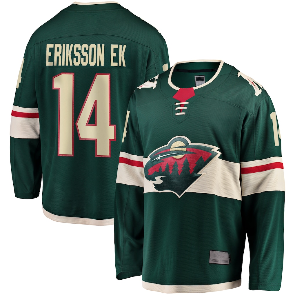 Tuec M.Wild #14 Joel Eriksson Ek Green Breakaway Jerseys