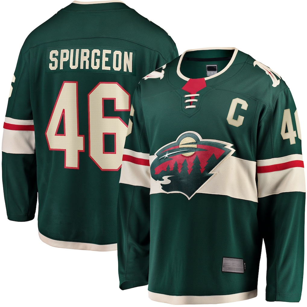 Tuec M.Wild #46 Jared Spurgeon Green Home Breakaway Player Jerseys