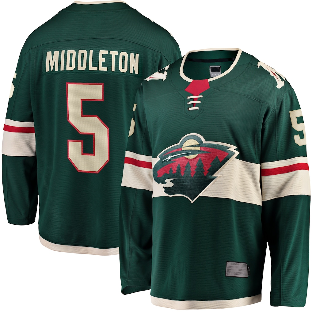 Tuec M.Wild #5 Jake Middleton Green Home Breakaway Player Jerseys
