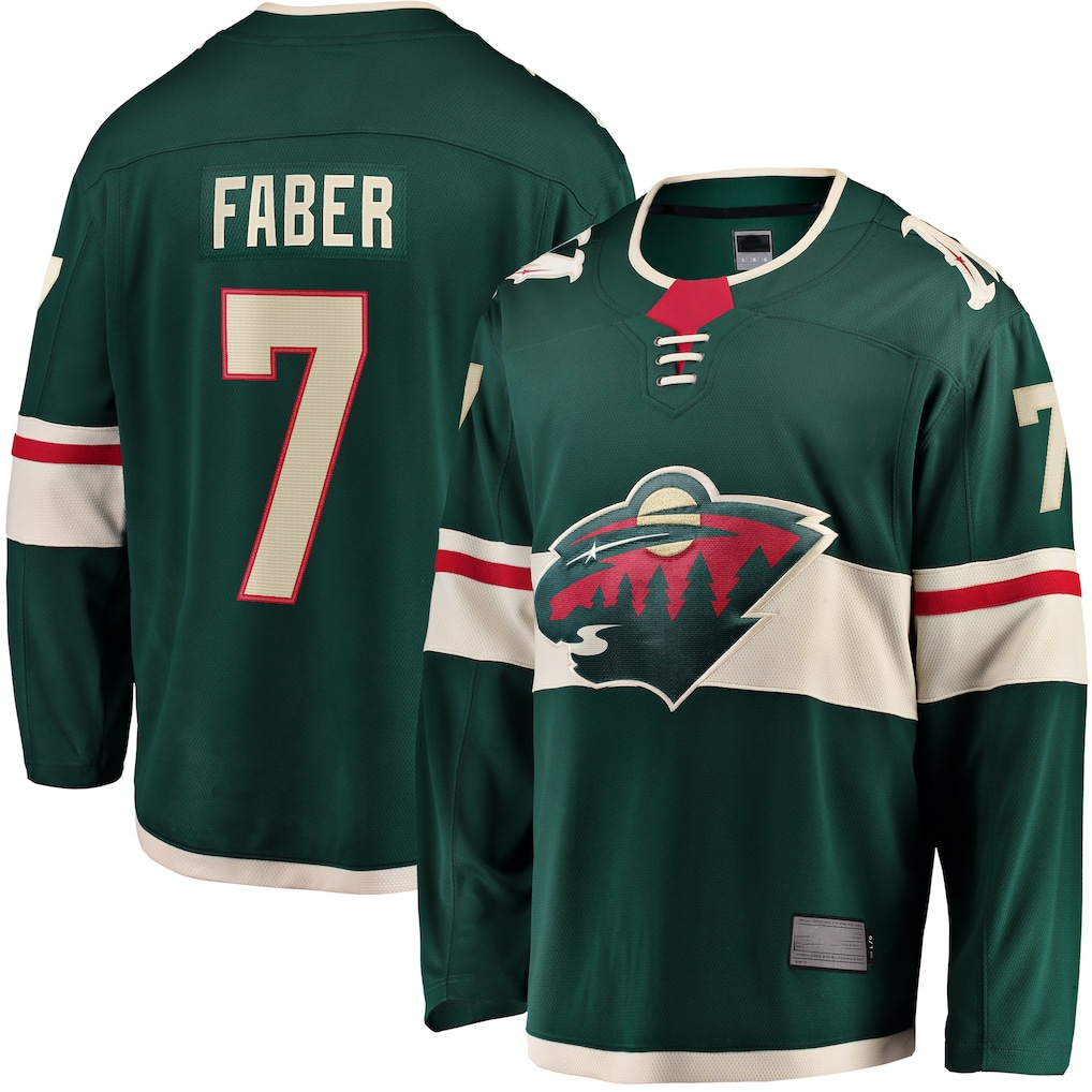 Tuec M.Wild #7 Brock Faber Green Home Breakaway Player Jerseys