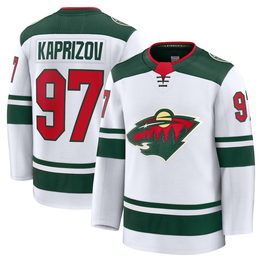 Tuec M.Wild #97 Kirill Kaprizov White Away Premium Jerseys