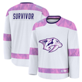 Tuec N.Predators White Hockey Fights Cancer Survivor Practice Jerseys