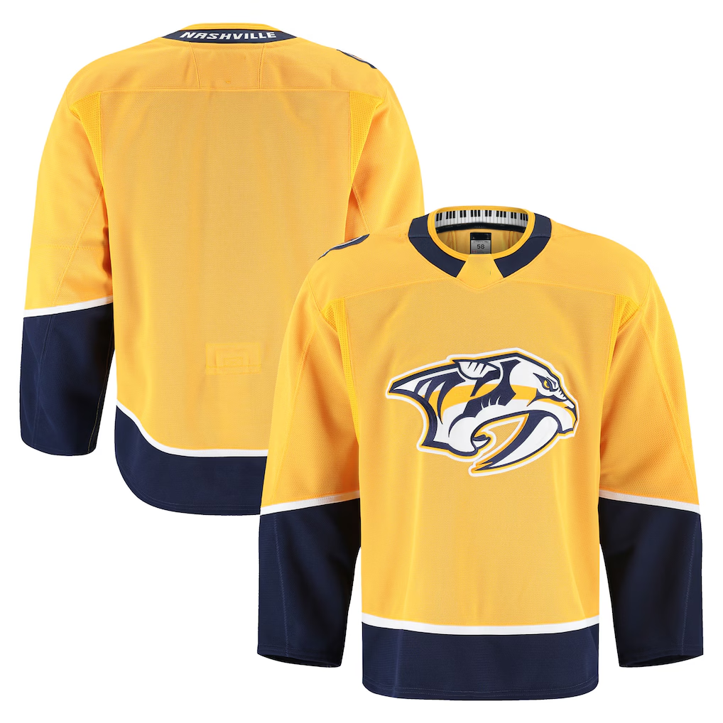 Tuec N.Predators Yellow Home Authentic Pro Jerseys