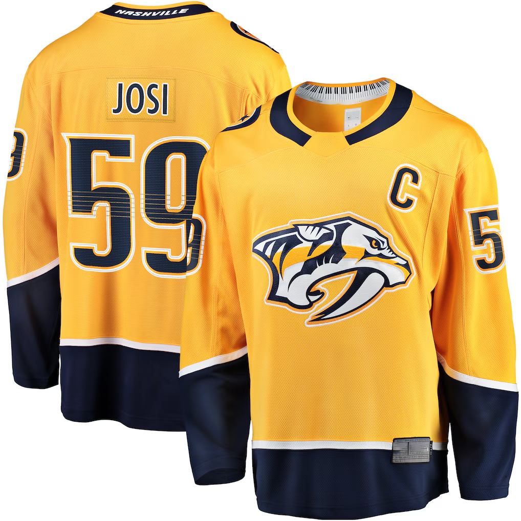 Tuec N.Predators #59 Roman Josi Gold Home Breakaway Jerseys