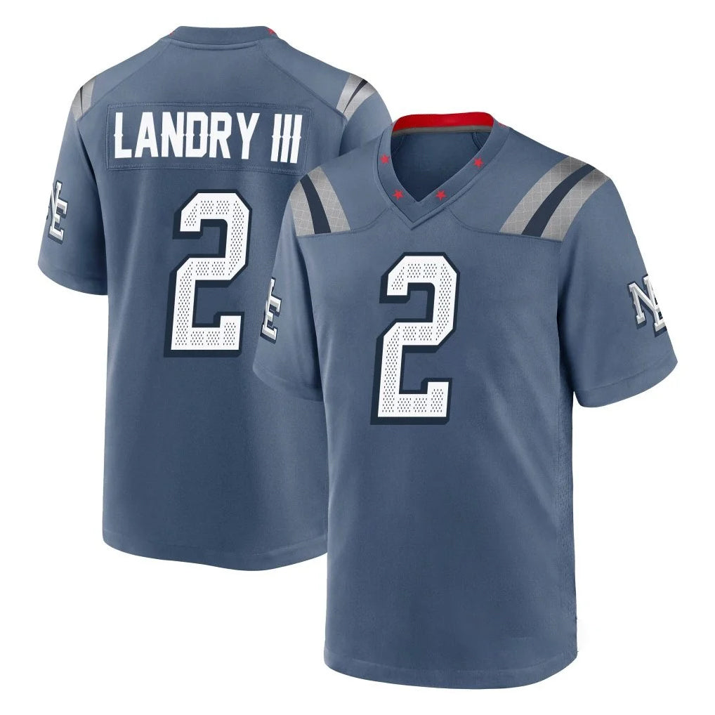Tuec NE.Patriots #2 Harold Landry III Player Blue Rivalries Collection Home Game Stitched Jerseys