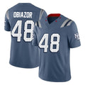 Tuec NE.Patriots #48 Namdi Obiazor Player Blue Limited Rivalries Collection Home Game Stitched Jerseys