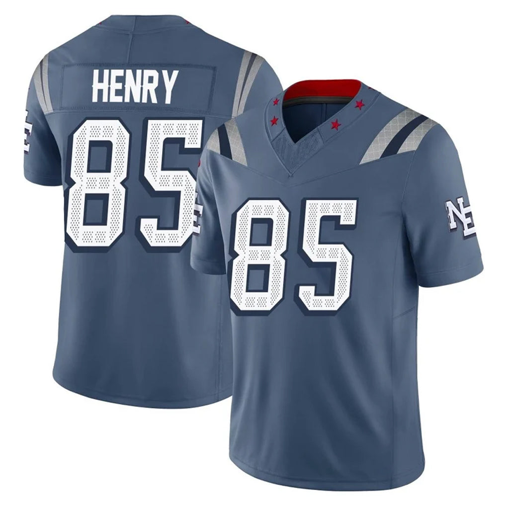 Tuec NE.Patriots #85 Hunter Henry Player Blue Limited Rivalries Collection Home Game Stitched Jerseys