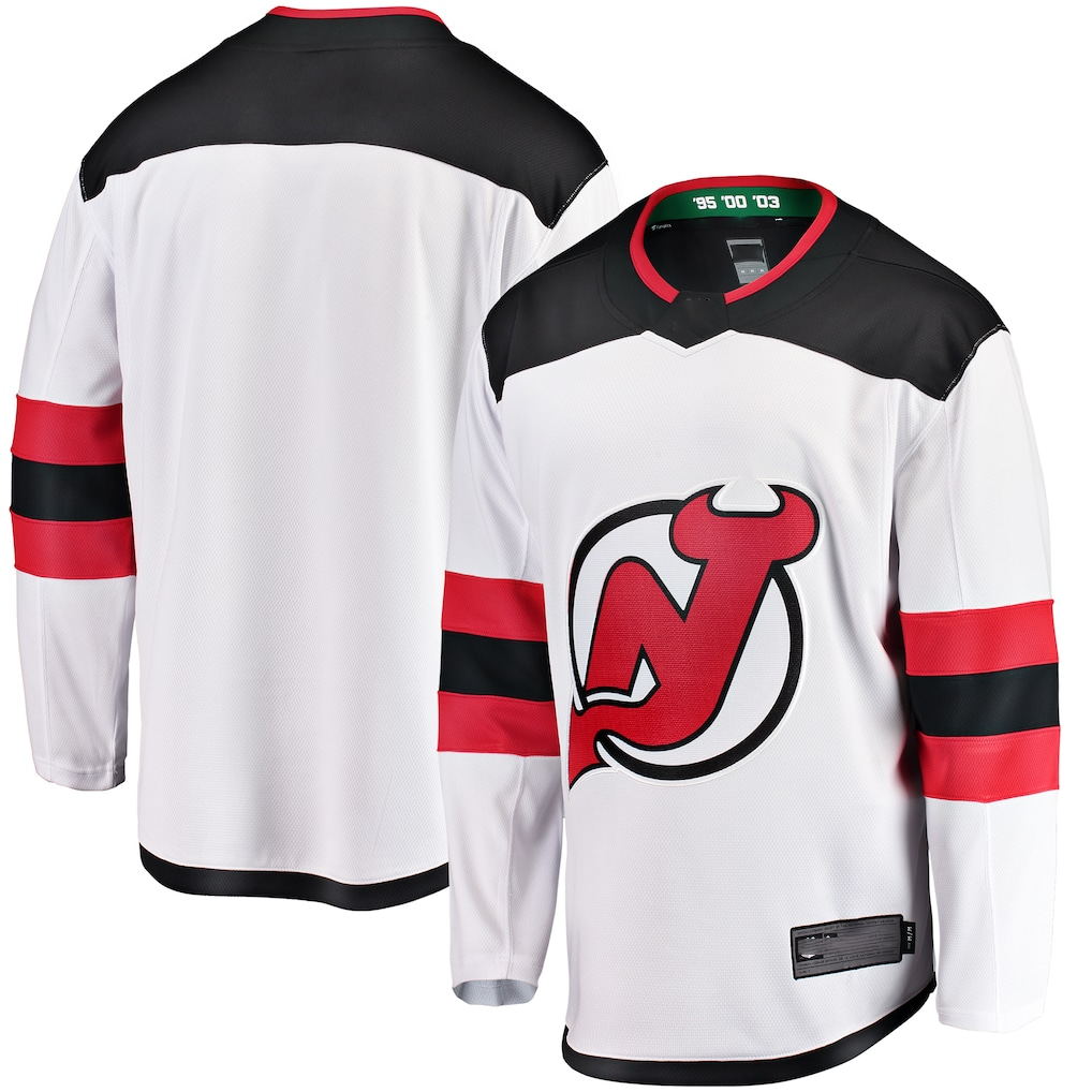 Tuec N.Jersey Devils White Breakaway Away Jerseys
