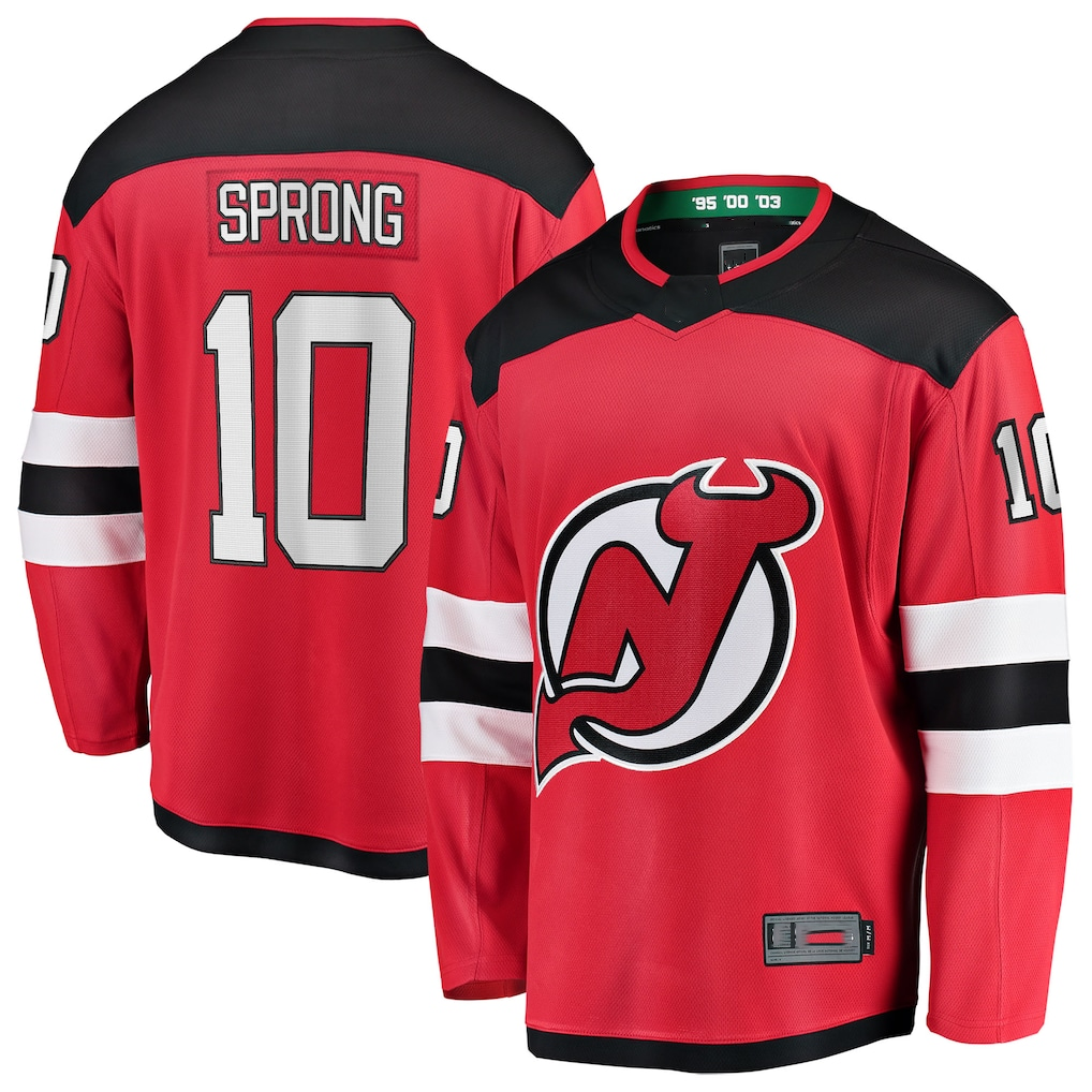 Tuec N.Jersey Devils #10 Daniel Sprong Red Home Breakaway Jerseys