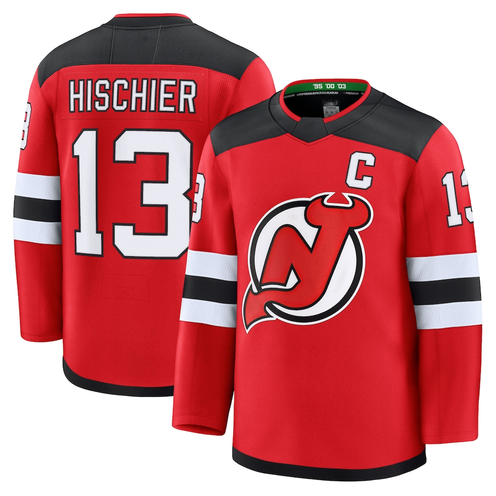 Tuec N.Jersey Devils #13 Nico Hischier Red Home Premium Jerseys