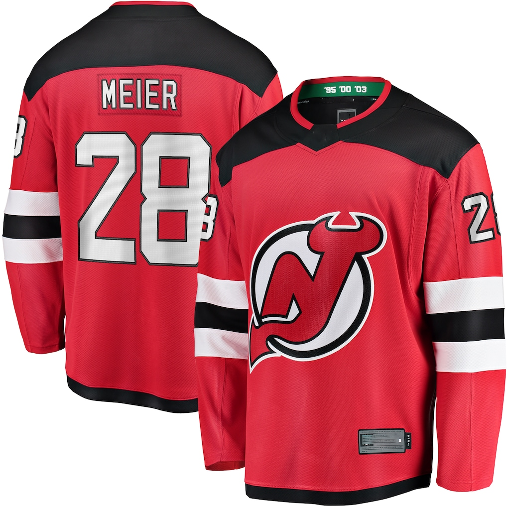 Tuec N.Jersey Devils #28 Timo Meier Red Home Breakaway Jerseys