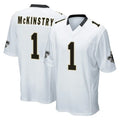 Tuec NO.Saints #1 Kool-Aid McKinstry Player White Home Game Stitched Jerseys