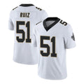 Tuec NO.Saints #51 Cesar Ruiz Player White Limited Vapor Untouchable Home Game Stitched Jerseys