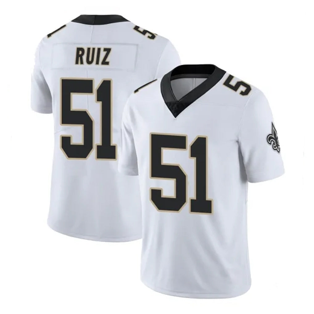 Tuec NO.Saints #51 Cesar Ruiz Player White Limited Vapor Untouchable Home Game Stitched Jerseys