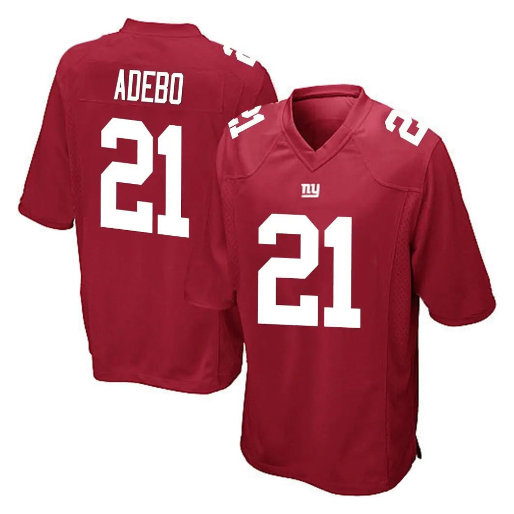 Tuec NY.Giants #21 Paulson Adebo Player Red Home Game Stitched Jerseys