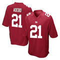 Tuec NY.Giants #21 Paulson Adebo Player Red Home Game Stitched Jerseys