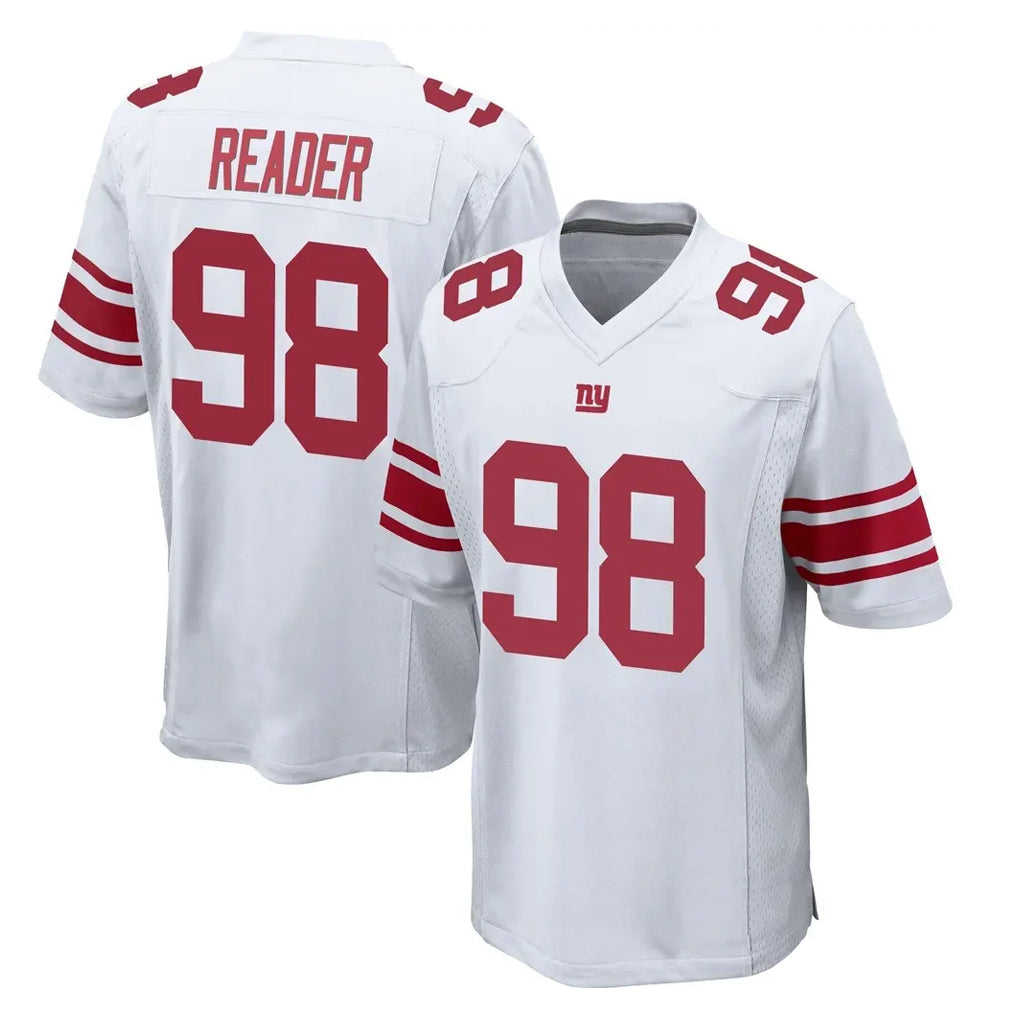 Tuec NY.Giants #98 DJ Reader Player White Home Game Stitched Jerseys