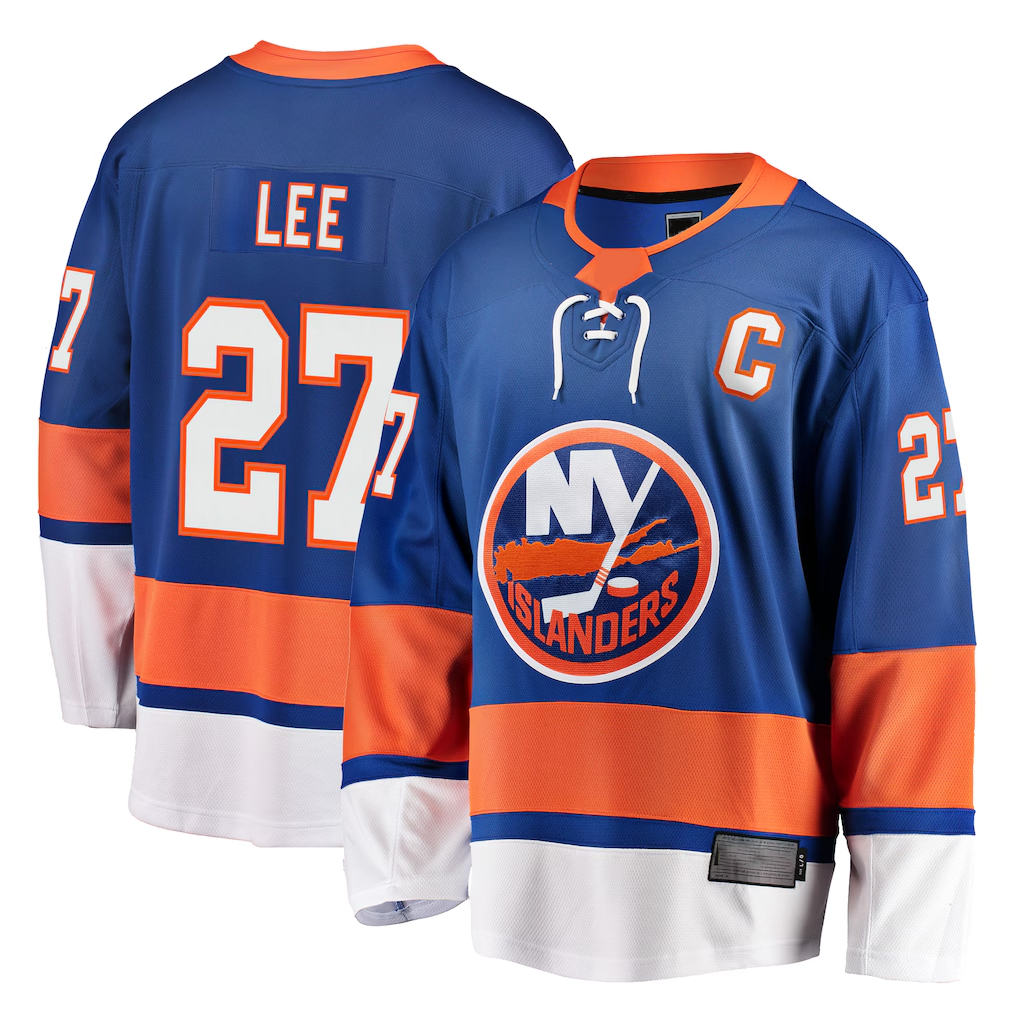 Tuec NY.Islanders #27 Anders Lee Royal Breakaway Jerseys