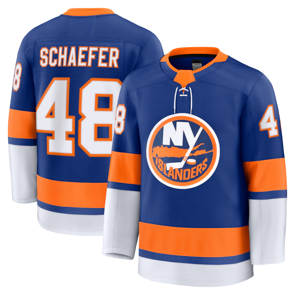 Tuec NY.Islanders #48 Matthew Schaefer Royal Home Premium Jerseys