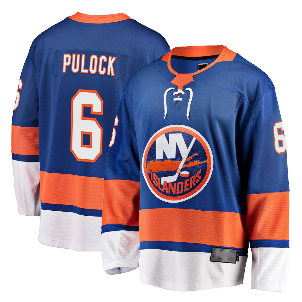 Tuec NY.Islanders #6 Ryan Pulock Royal Breakaway Player Jerseys