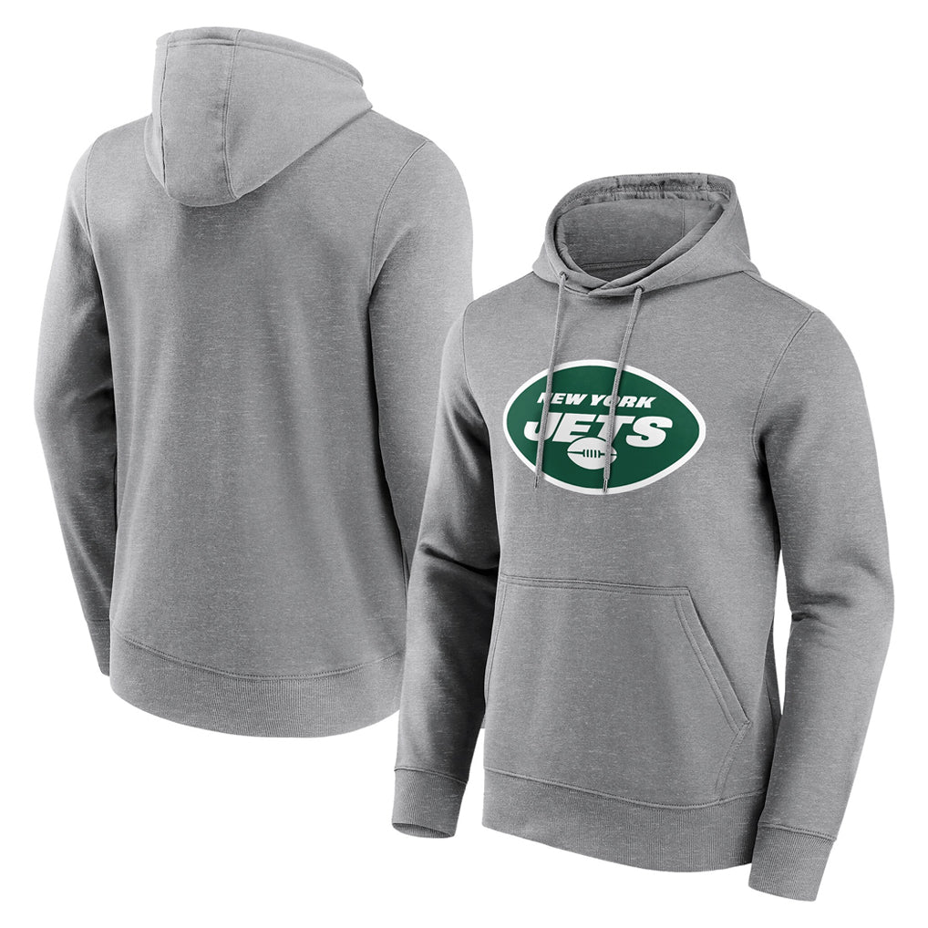 Tuec NY.Jets Gray LOGO Pullover Hoodies Limited Game Blank Player Stitched Jerseys
