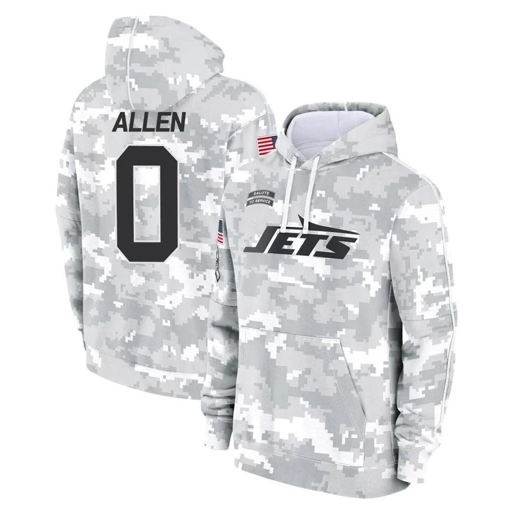Tuec NY.Jets #0 Braelon Allen Player Arctic Camo Salute to Service Pullover Hoodies Limited Game Stitched Jerseys