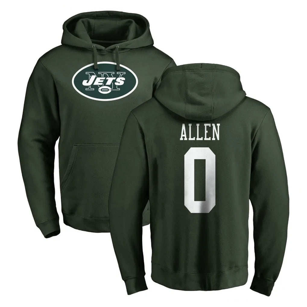 Tuec NY.Jets #0 Braelon Allen Player Green LOGO Pullover Hoodies Limited Game Stitched Jerseys