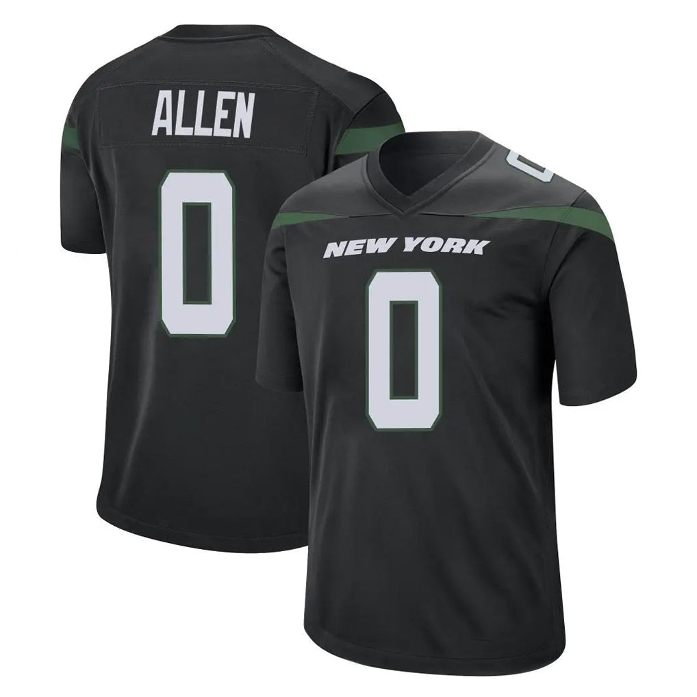 Tuec NY.Jets #0 Braelon Allen Player Stealth Black Home Game Stitched Jerseys