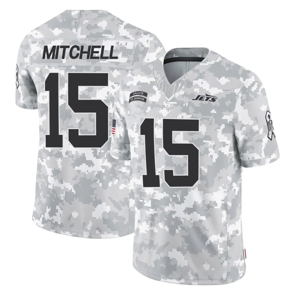Tuec NY.Jets #15 Adonai Mitchell Player Arctic Camo Salute to Service Limited Game Stitched Jerseys
