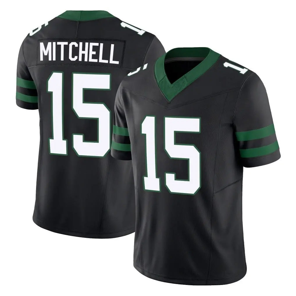 Tuec NY.Jets #15 Adonai Mitchell Player Black Limited Legacy Vapor F.U.S.E. Home Game Stitched Jerseys