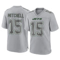 Tuec NY.Jets #15 Adonai Mitchell Player Gray Limited Atmosphere Fashion Home Game Stitched Jerseys