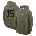 Tuec NY.Jets #15 Adonai Mitchell Player Olive Salute to Service Pullover Hoodies Limited Stitched Jerseys
