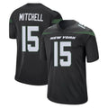 Tuec NY.Jets #15 Adonai Mitchell Player Stealth Black Home Game Stitched Jerseys