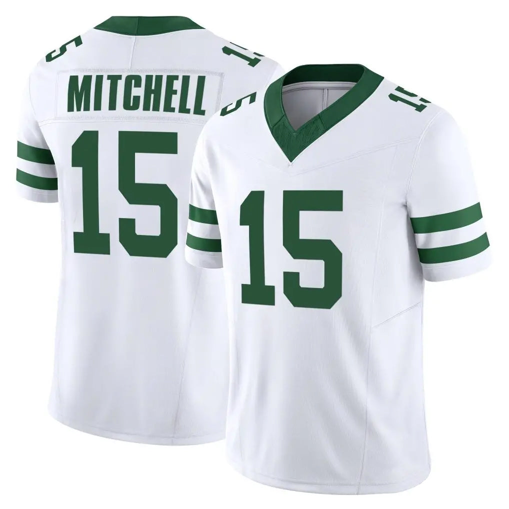 Tuec NY.Jets #15 Adonai Mitchell Player White Legacy Limited Vapor F.U.S.E. Home Game Stitched Jerseys
