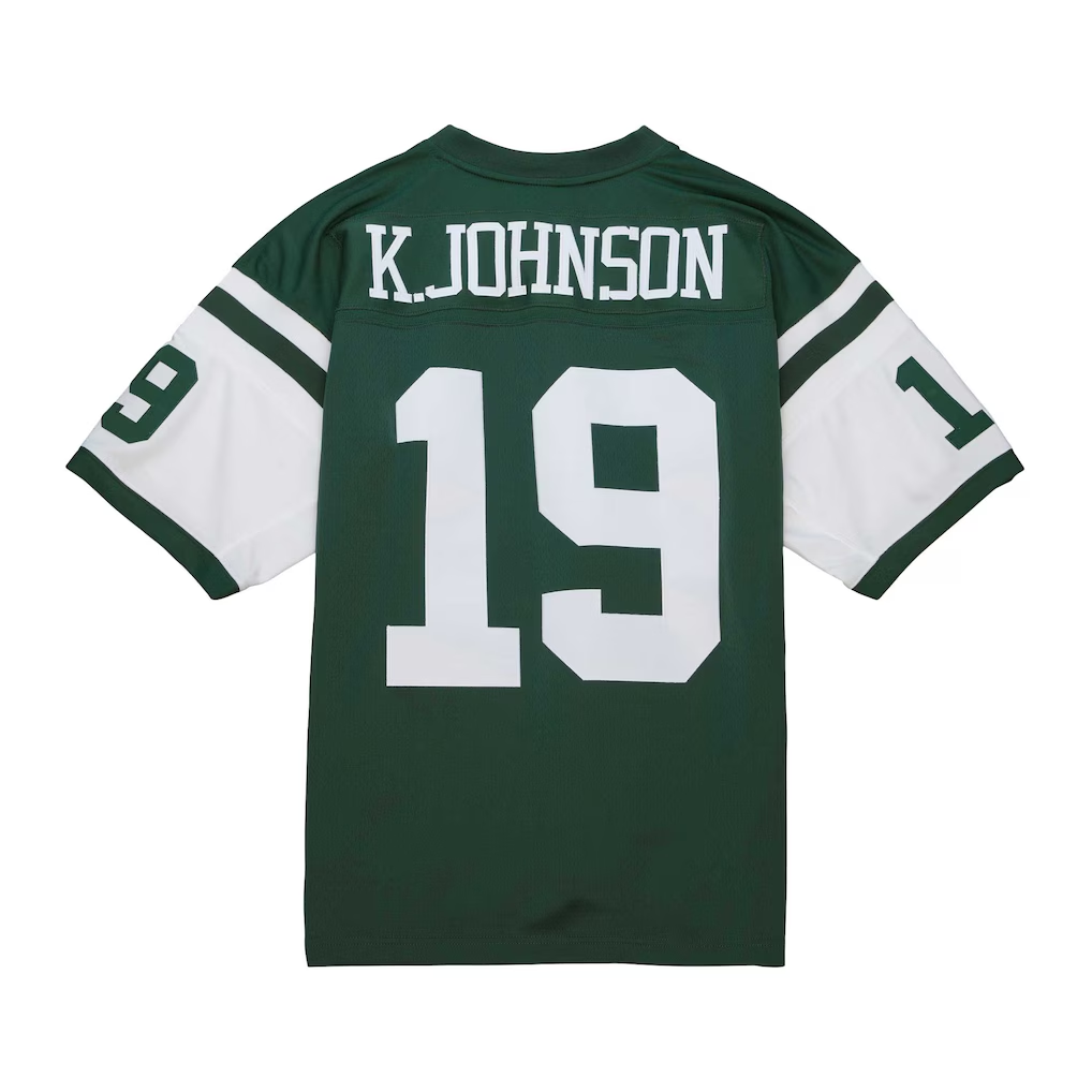 Tuec NY.Jets #19 Keyshawn Johnson Mitchell & Ness Green Legacy Replica Jersey