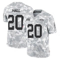 Tuec NY.Jets #20 Breece Hall Player Arctic Camo Salute to Service Limited Game Stitched Jerseys