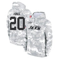 Tuec NY.Jets #20 Breece Hall Player Arctic Camo Salute to Service Pullover Hoodies Limited Game Stitched Jerseys