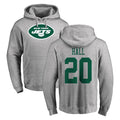 Tuec NY.Jets #20 Breece Hall Player Gray LOGO Pullover Hoodies Limited Game Stitched Jerseys