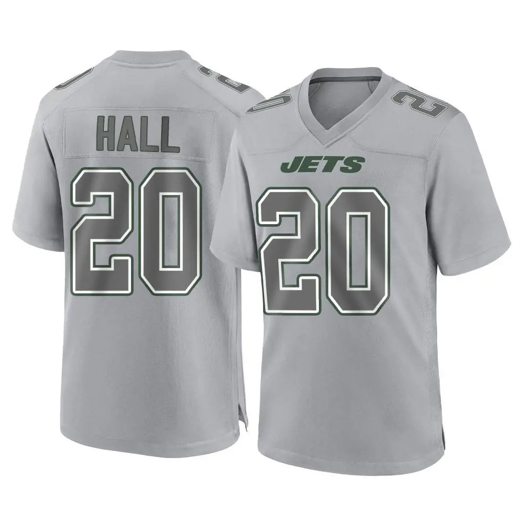 Tuec NY.Jets #20 Breece Hall Player Gray Limited Atmosphere Fashion Home Game Stitched Jerseys