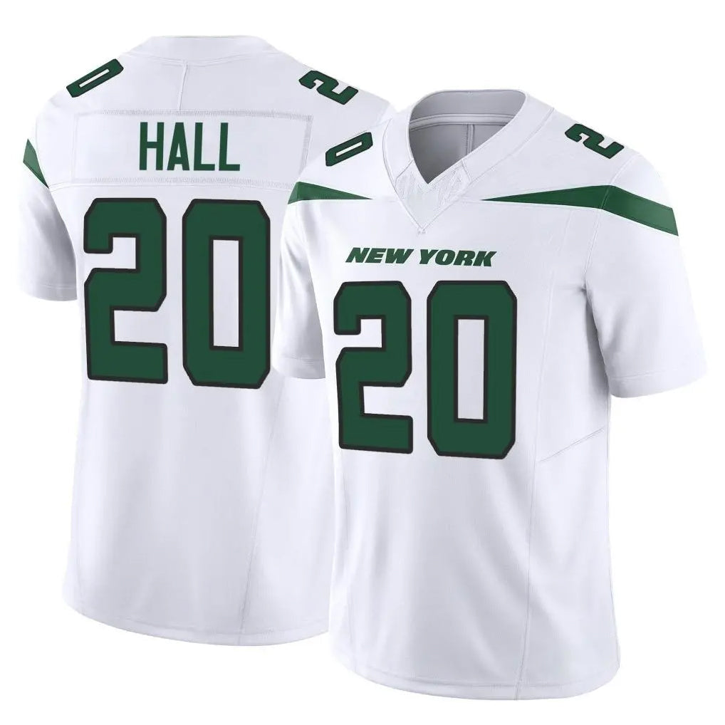 Tuec NY.Jets #20 Breece Hall Player White Limited Vapor F.U.S.E. Home Game Stitched Jerseys