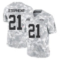 Tuec NY.Jets #21 Brandon Stephens Player Arctic Camo Salute to Service Limited Game Stitched Jerseys