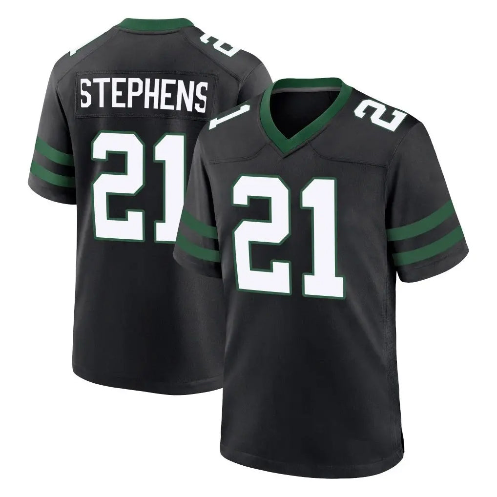Tuec NY.Jets #21 Brandon Stephens Player Black Legacy Home Game Stitched Jerseys