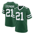 Tuec NY.Jets #21 Brandon Stephens Player Green Legacy Home Game Stitched Jerseys