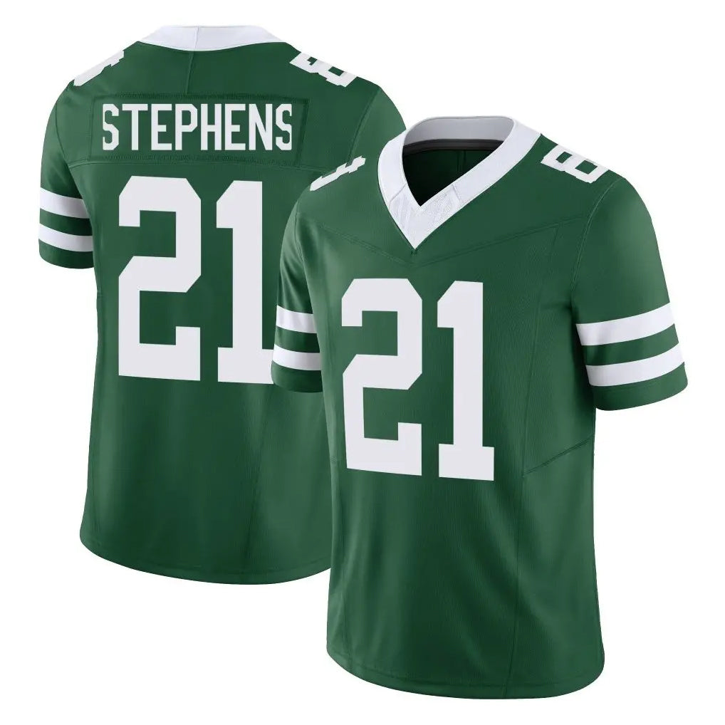 Tuec NY.Jets #21 Brandon Stephens Player Green Legacy Limited Vapor F.U.S.E. Home Game Stitched Jerseys