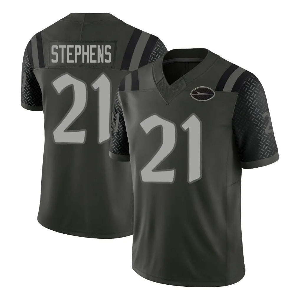 Tuec NY.Jets #21 Brandon Stephens Player Green Limited 2025 Rivalries Collection Home Game Stitched Jerseys