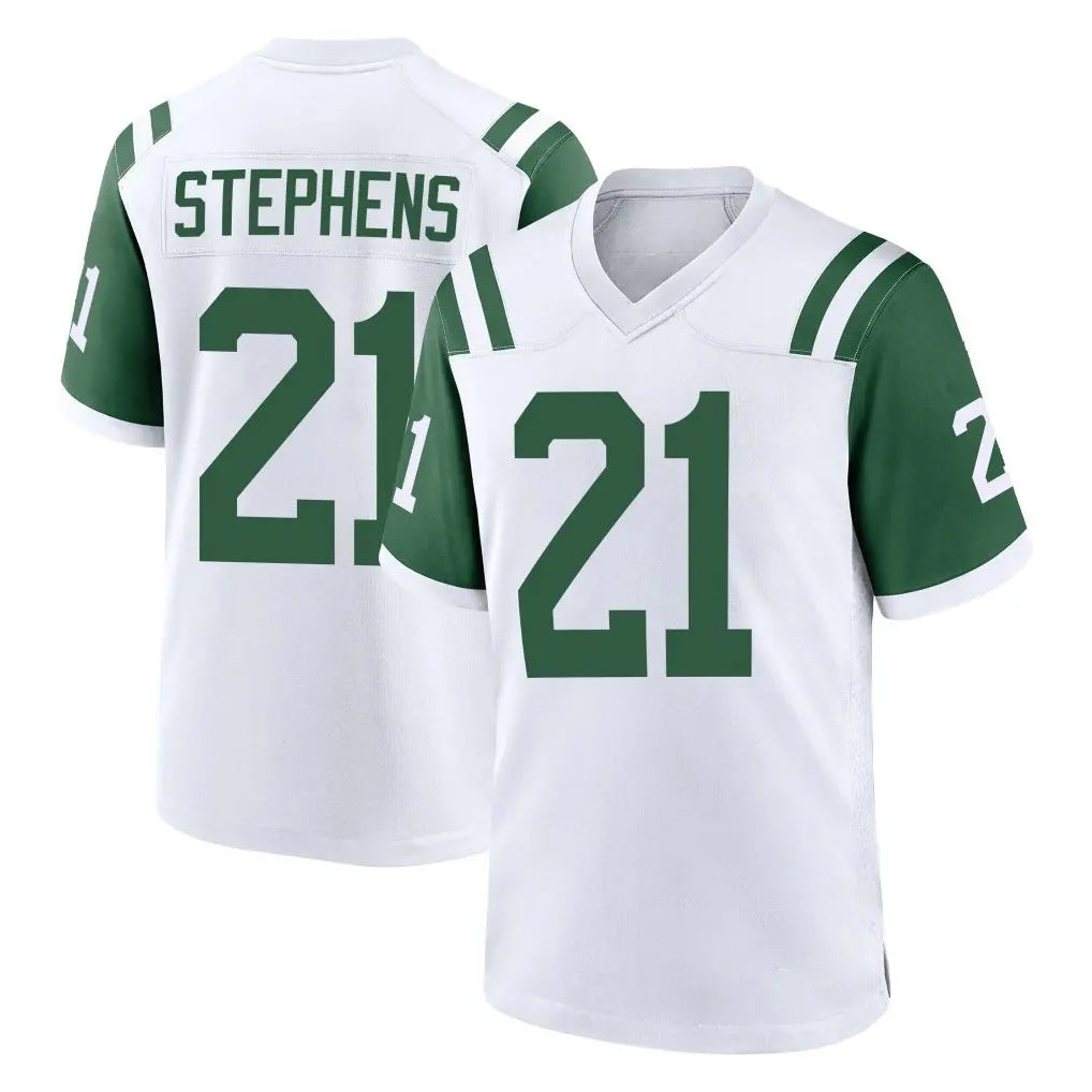 Tuec NY.Jets #21 Brandon Stephens Player White Classic Home Game Stitched Jerseys
